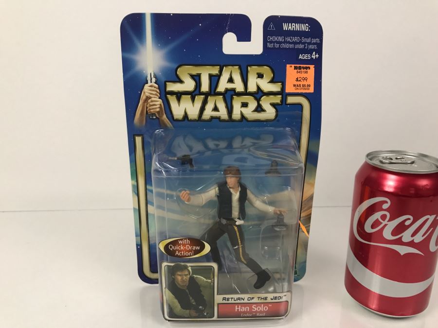 STAR WARS Return Of The Jedi Han Solo With Quick-Draw Action Collection 1 Hasbro 2002 New On Card [Photo 1]
