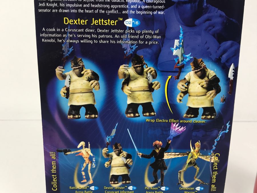 STAR WARS Attack of the Clones Dexter Jettster Collection 2 Hasbro 2002 New On Card [Photo 10]