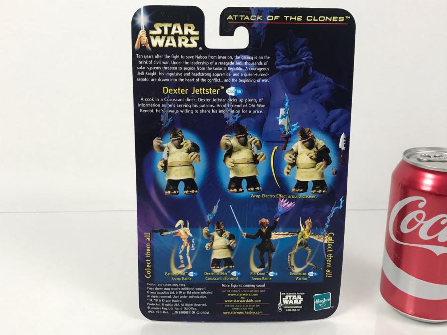 STAR WARS Attack of the Clones Dexter Jettster Collection 2 Hasbro 2002 New On Card [Photo 9]
