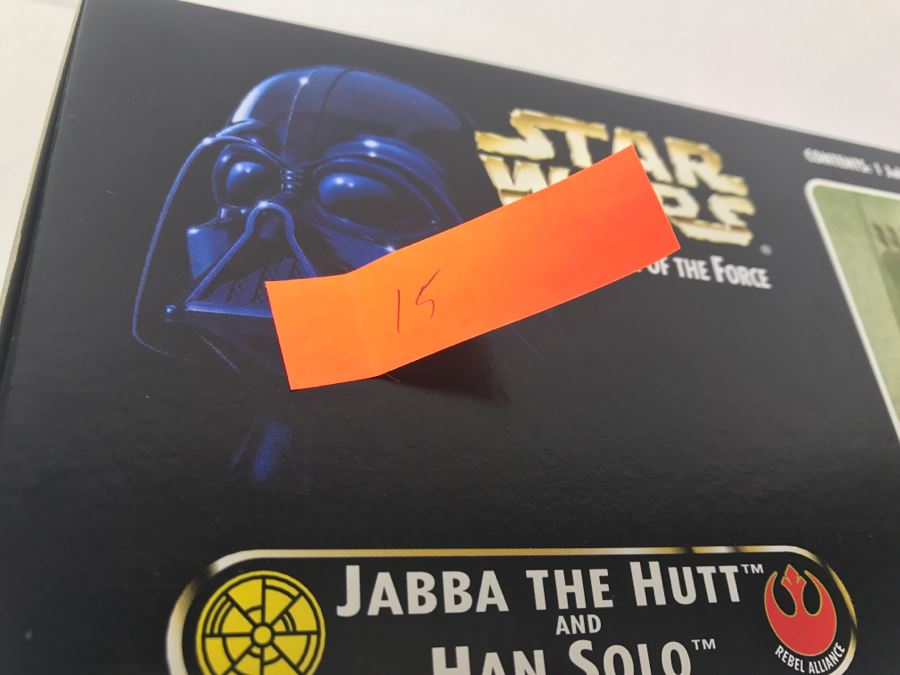 STAR WARS The Power Of The Force Jabba The Hutt And Han Solo Kenner Hasbro 1997 69645/69742 New in Box [Photo 15]