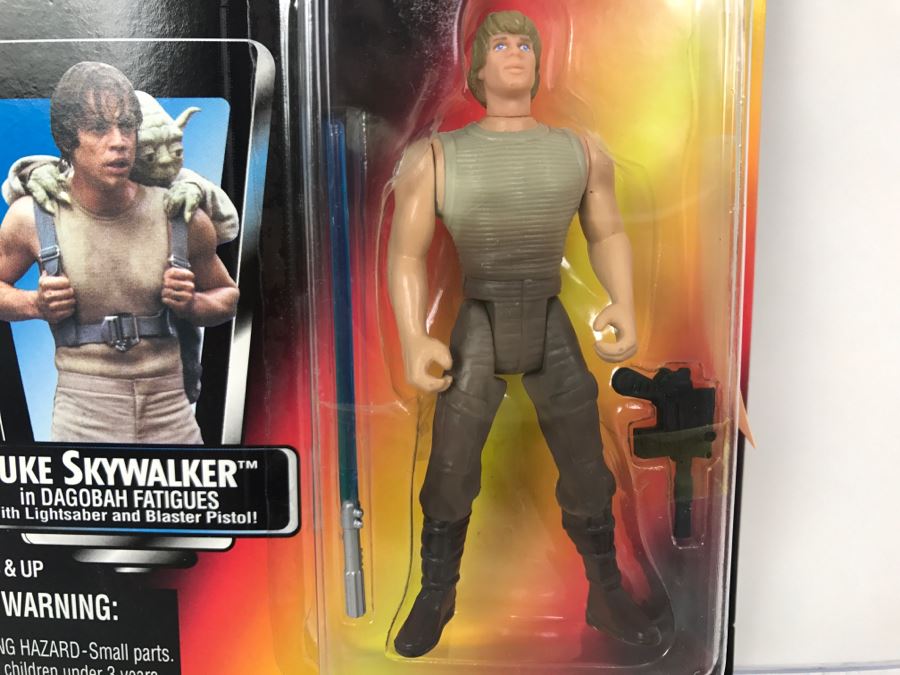 STAR WARS The Power Of The Force Luke Skywalker in Dagobah Fatigues Kenner Tonka Hasbro 1995 69570/69588 New On Card [Photo 5]