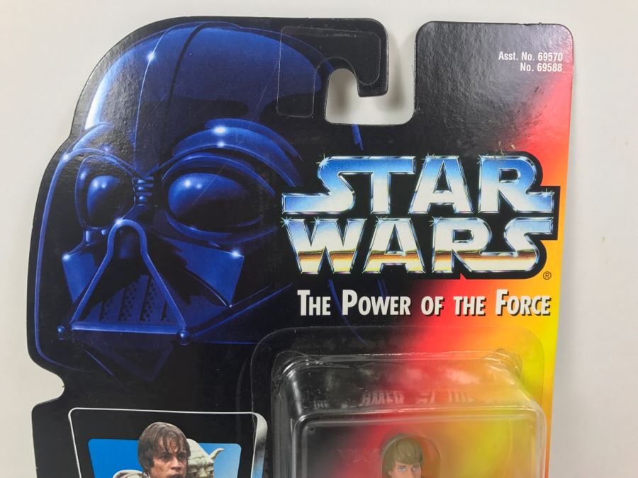 STAR WARS The Power Of The Force Luke Skywalker in Dagobah Fatigues Kenner Tonka Hasbro 1995 69570/69588 New On Card [Photo 2]