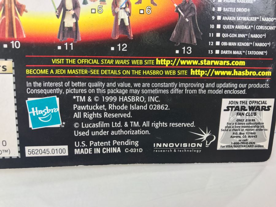 STAR WARS Episode 1 Anakin Skywalker Naboo With Comlink Unit CommTech Chip Collection 1 Hasbro 1999 84085/84112 New On Card [Photo 12]