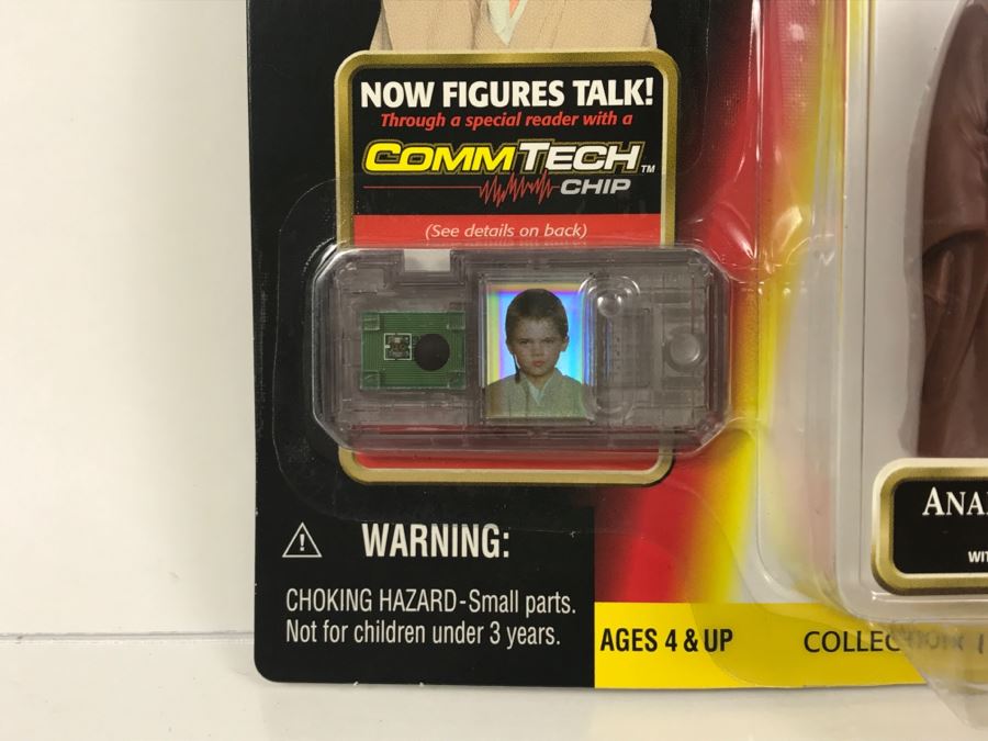 STAR WARS Episode 1 Anakin Skywalker Naboo With Comlink Unit CommTech Chip Collection 1 Hasbro 1999 84085/84112 New On Card [Photo 6]