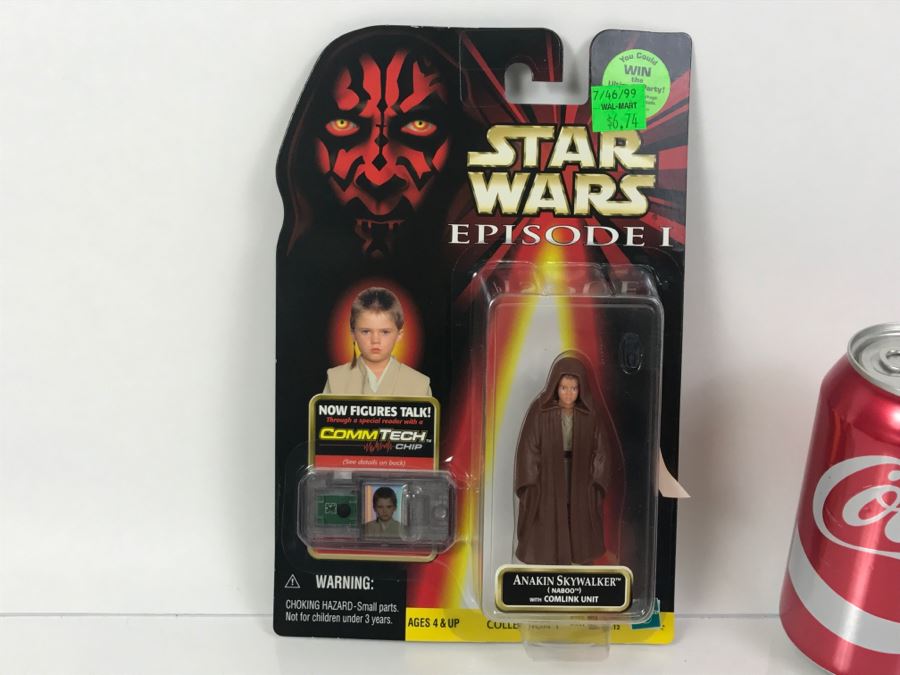 STAR WARS Episode 1 Anakin Skywalker Naboo With Comlink Unit CommTech Chip Collection 1 Hasbro 1999 84085/84112 New On Card [Photo 1]