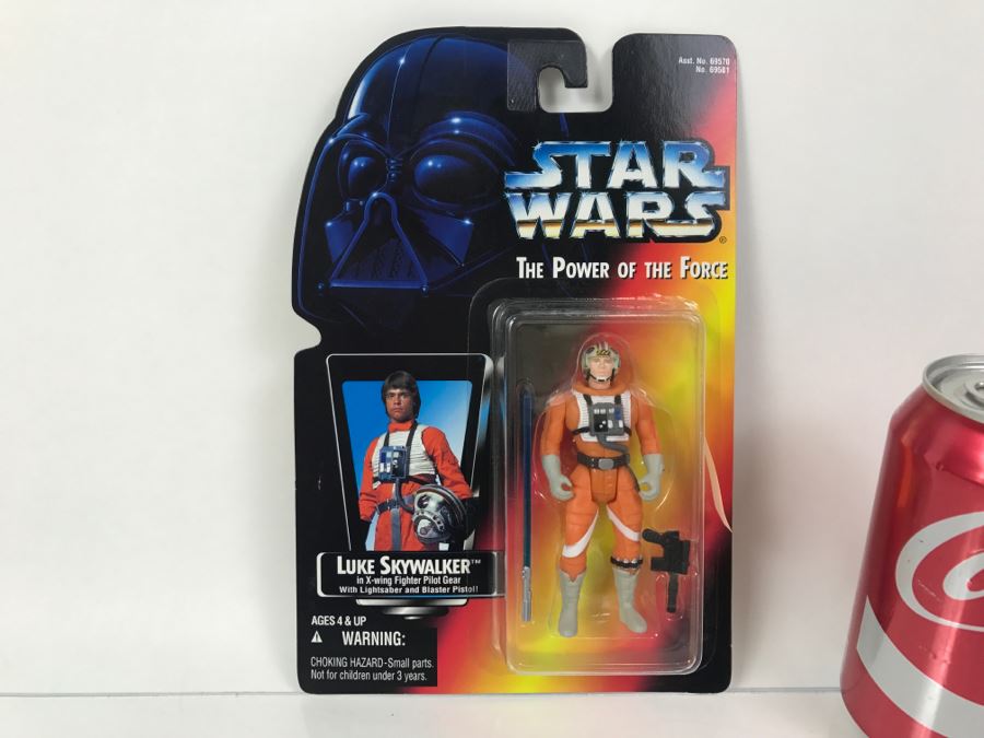 STAR WARS The Power Of The Force Luke Skywalker in X-Wing Fighter Pilot Gear Kenner Tonka Hasbro 1995 69570/69581 New On Card [Photo 1]