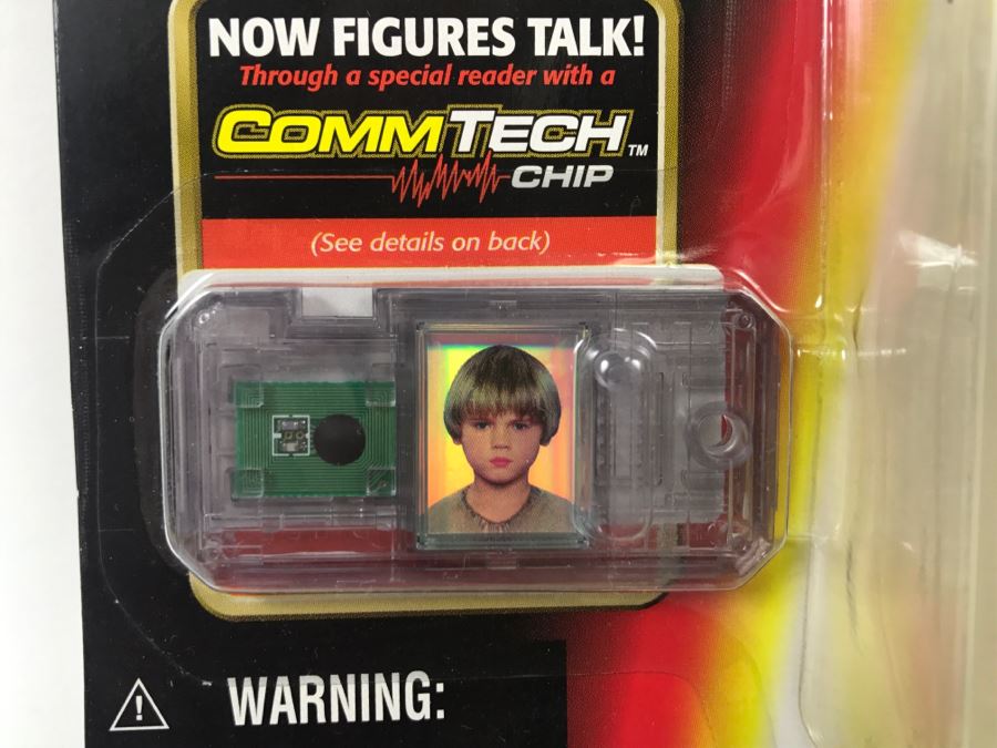 STAR WARS Episode 1 Anakin Skywalker Tatooine With Backpack and Grease Gun CommTech Chip Collection 1 Hasbro 1998 84085/84074 New On Card [Photo 7]