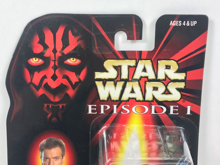 STAR WARS Episode 1 Obi-Wan Kenobi Jedi Duel With LightSaber CommTech Chip Collection 1 Hasbro 1998 84085/84073 New On Card [Photo 2]