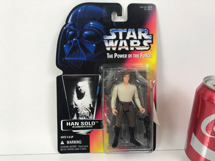 STAR WARS The Power Of The Force Han Solo In Carbonite Block Kenner Hasbro 1996 69605/69613 New On Card [Photo 1]