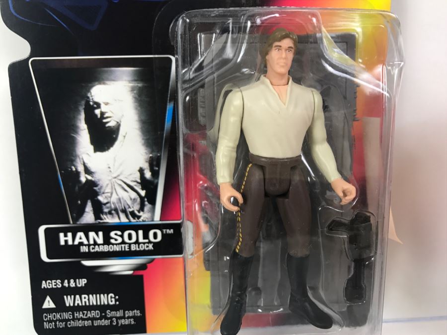 STAR WARS The Power Of The Force Han Solo In Carbonite Block Kenner Hasbro 1996 69605/69613 New On Card [Photo 2]