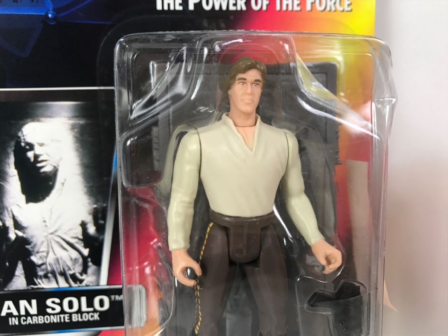 STAR WARS The Power Of The Force Han Solo In Carbonite Block Kenner Hasbro 1996 69605/69613 New On Card [Photo 3]
