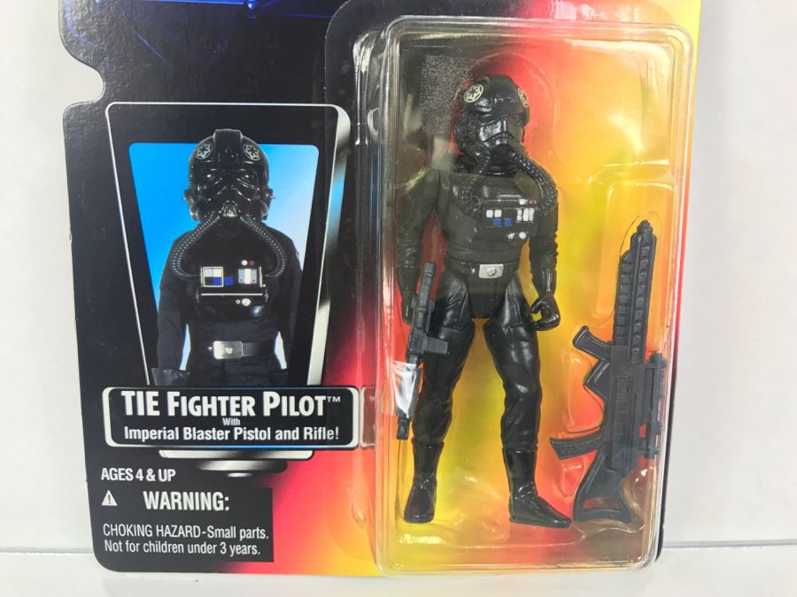 STAR WARS The Power Of The Force TIE Fighter Pilot Kenner Tonka Hasbro 1995 69605/69673 New On Card [Photo 4]