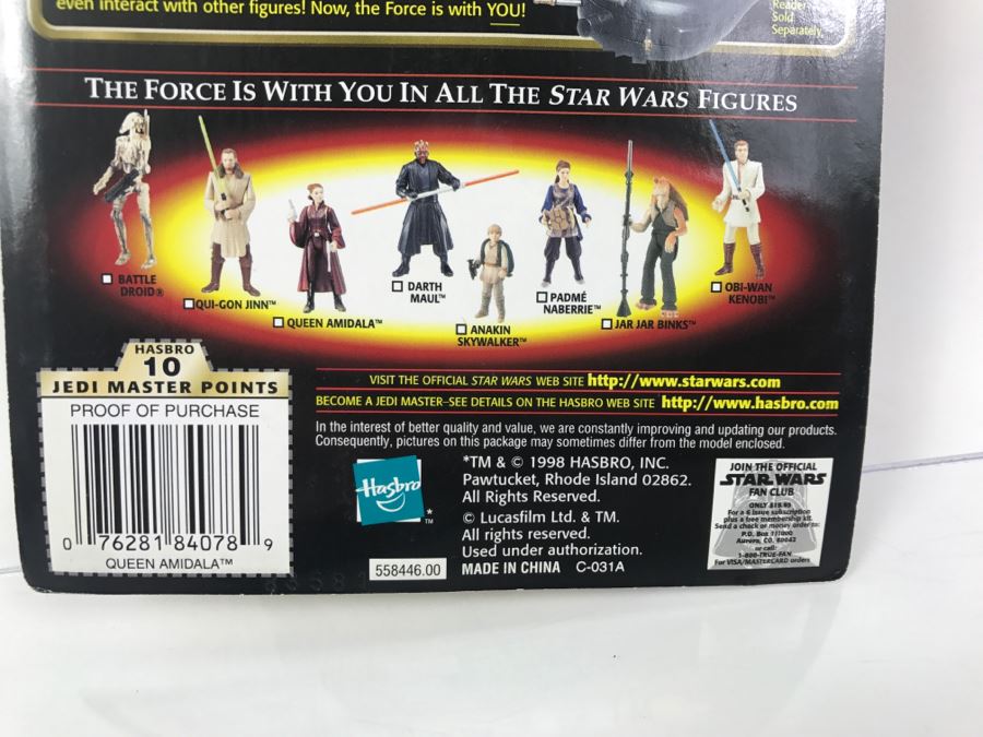 STAR WARS Episode 1 Queen Amidala Naboo with Blaster Pistols CommTech Chip Collection 1 Hasbro 1998 84085/84078 New On Card [Photo 10]