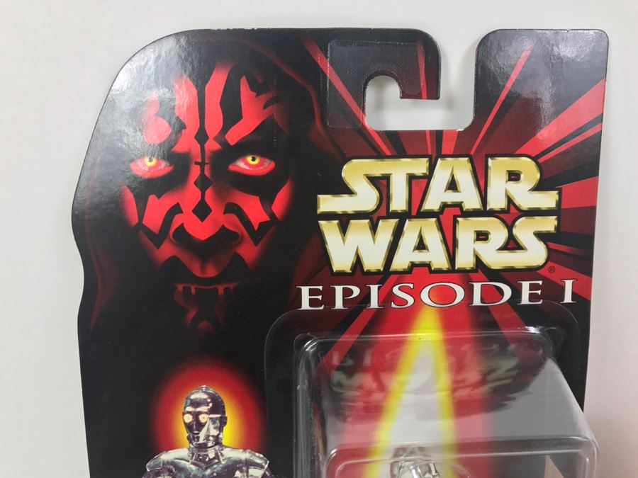 STAR WARS Episode 1 TC-14 Protocol Droid with Serving Tray CommTech Chip Collection 3 Hasbro 1999 84105/84276 New On Card [Photo 2]