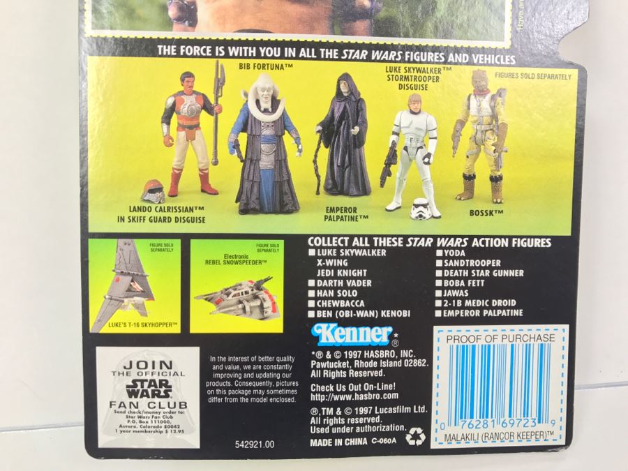 STAR WARS The Power Of The Force Malakili Rancor Keeper Collection 2 Kenner Hasbro 1997 69605/69723  New On Card [Photo 11]