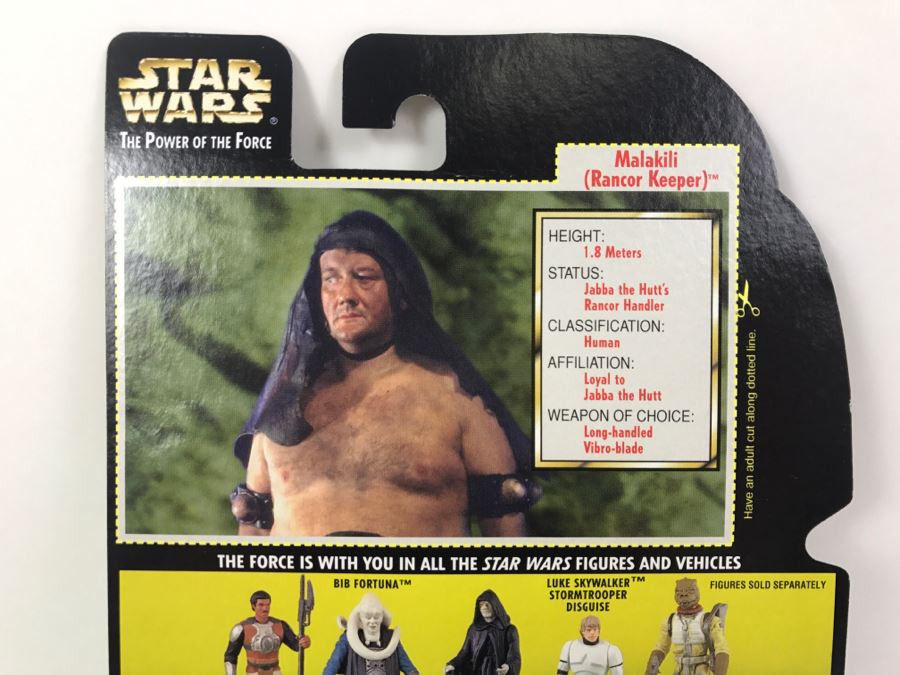 STAR WARS The Power Of The Force Malakili Rancor Keeper Collection 2 Kenner Hasbro 1997 69605/69723  New On Card [Photo 10]