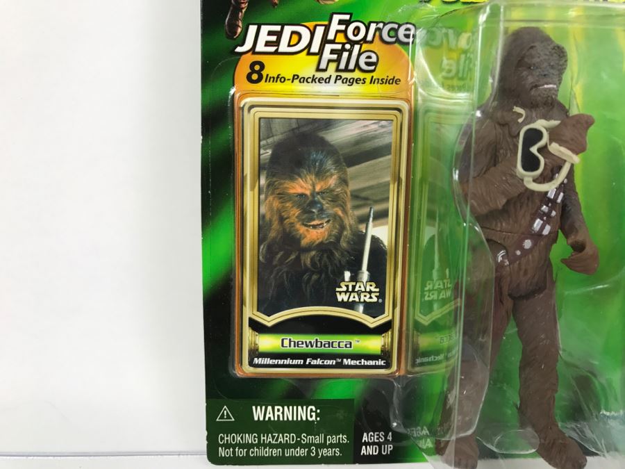 STAR WARS The Power Of The Jedi Collection 1 Chewbacca Jedi Force File Hasbro 2000 84445 New On Card [Photo 7]