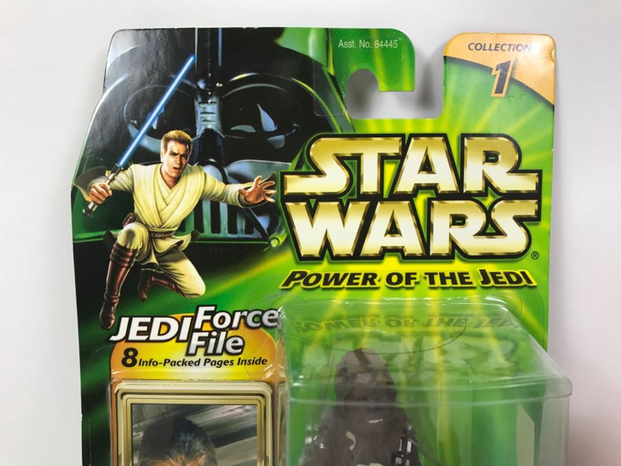 STAR WARS The Power Of The Jedi Collection 1 Chewbacca Jedi Force File Hasbro 2000 84445 New On Card [Photo 2]