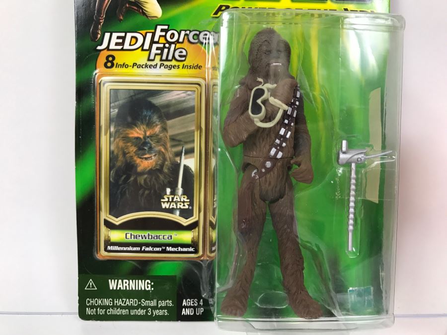 STAR WARS The Power Of The Jedi Collection 1 Chewbacca Jedi Force File Hasbro 2000 84445 New On Card [Photo 3]