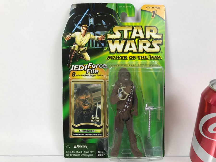 STAR WARS The Power Of The Jedi Collection 1 Chewbacca Jedi Force File Hasbro 2000 84445 New On Card [Photo 1]