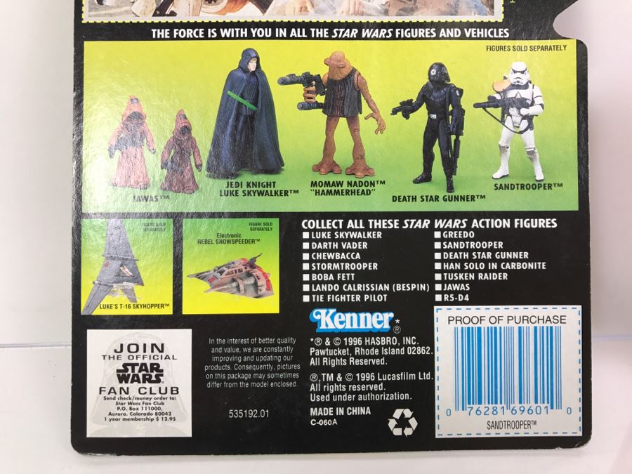 STAR WARS The Power Of The Force Sandtrooper with Heavy Blaster Rifle Collection 1 Kenner Hasbro 1996  69570/69601 New On Card [Photo 14]