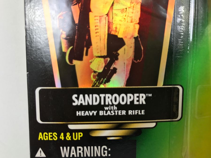 STAR WARS The Power Of The Force Sandtrooper with Heavy Blaster Rifle Collection 1 Kenner Hasbro 1996  69570/69601 New On Card [Photo 9]