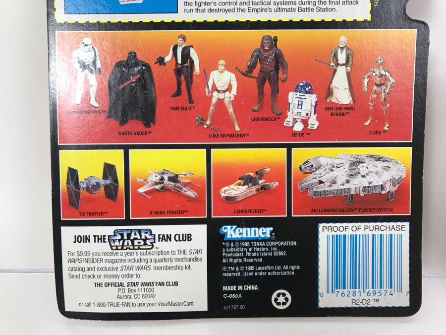 STAR WARS The Power Of The Force R2-D2 With Light-Pipe Eye Port And Retractable Leg Kenner Tonka Hasbro 1995  69570/69574  New On Card [Photo 8]