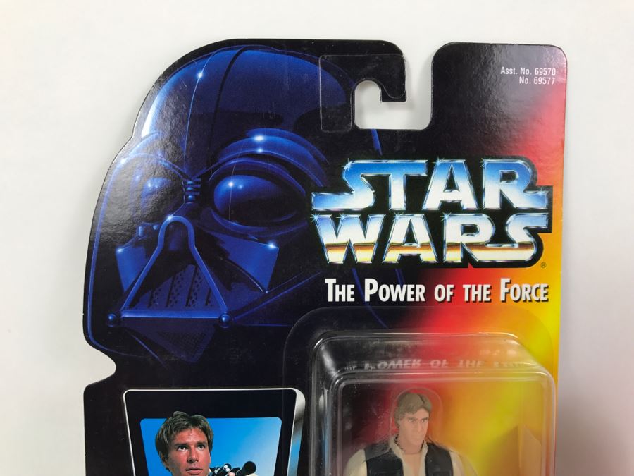 STAR WARS The Power Of The Force Han Solo With Heavy Assault Rifle and Blaster Kenner Tonka Hasbro 1995  69570/69577 New On Card [Photo 2]