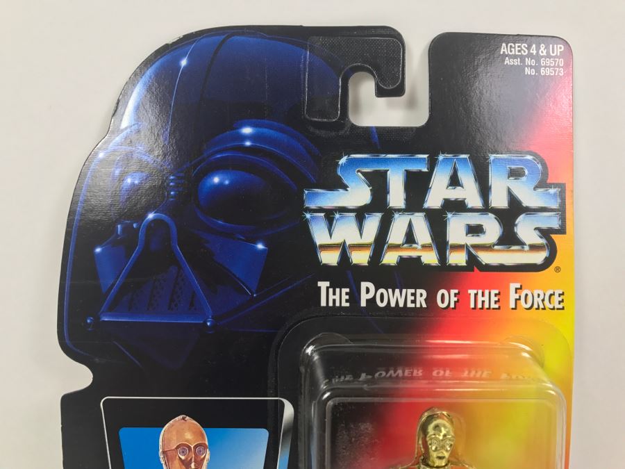 STAR WARS The Power Of The Force C-3PO with Realistic Metalized Body Kenner Tonka Hasbro 1995  69570/69573  New On Card [Photo 2]