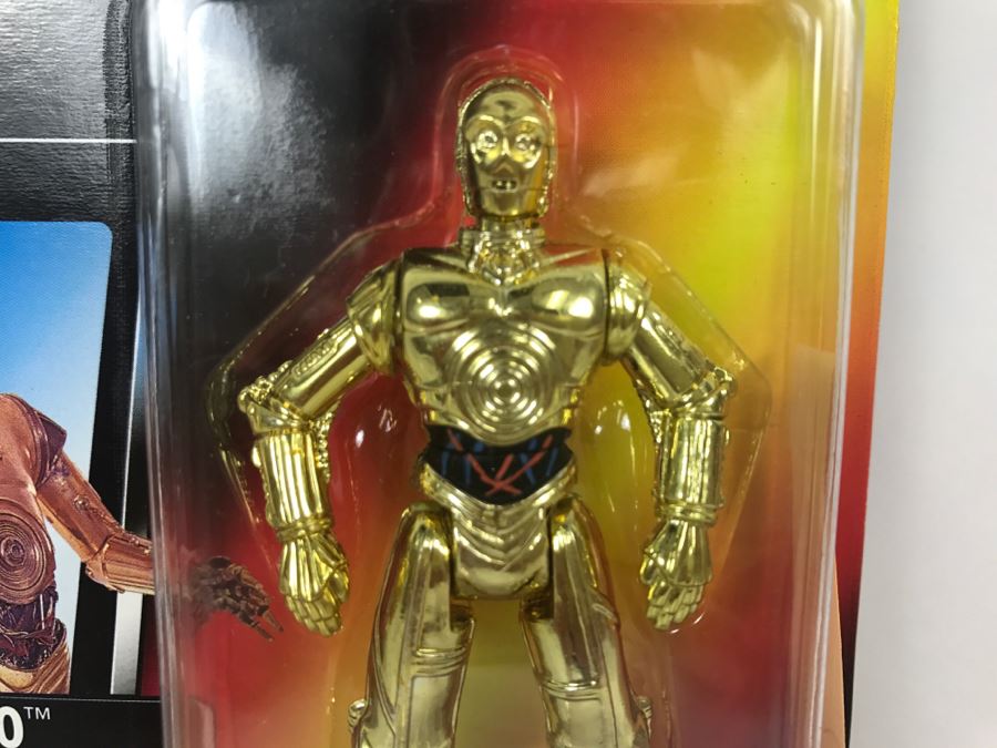 STAR WARS The Power Of The Force C-3PO with Realistic Metalized Body Kenner Tonka Hasbro 1995  69570/69573  New On Card [Photo 5]