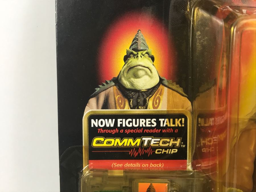 STAR WARS Episode 1 Boss Nass With Gungan Staff CommTech Chip Collection 3 Hasbro 1998 84105/84119 New On Card [Photo 7]