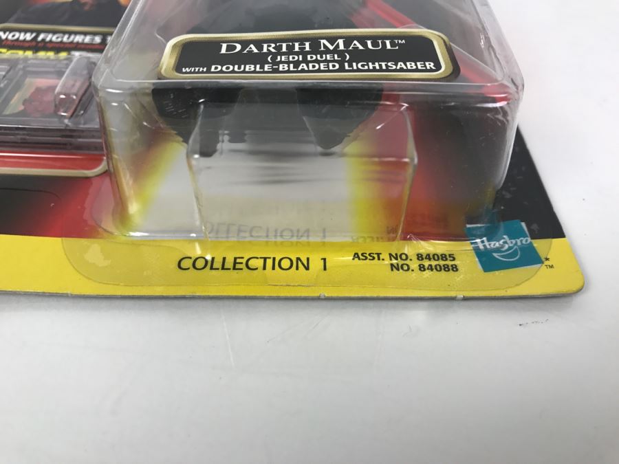 STAR WARS Episode 1 Darth Maul Jedi Duel With Double-Sided Lightsaber CommTech Chip Collection 1 Hasbro 1998 84085/84088 New On Card [Photo 9]