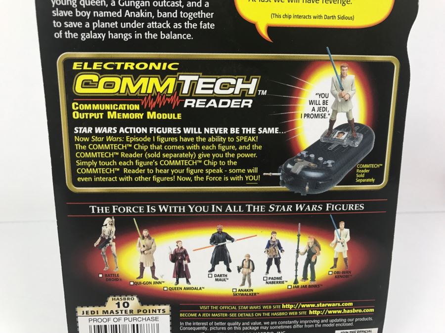 STAR WARS Episode 1 Darth Maul Jedi Duel With Double-Sided Lightsaber CommTech Chip Collection 1 Hasbro 1998 84085/84088 New On Card [Photo 15]