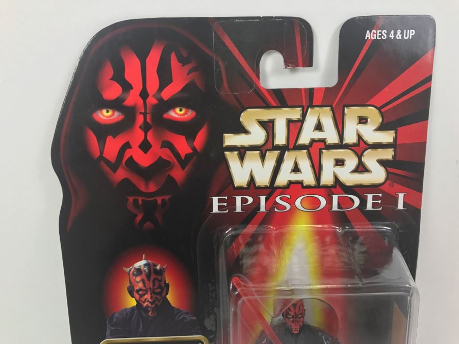STAR WARS Episode 1 Darth Maul Jedi Duel With Double-Sided Lightsaber CommTech Chip Collection 1 Hasbro 1998 84085/84088 New On Card [Photo 3]
