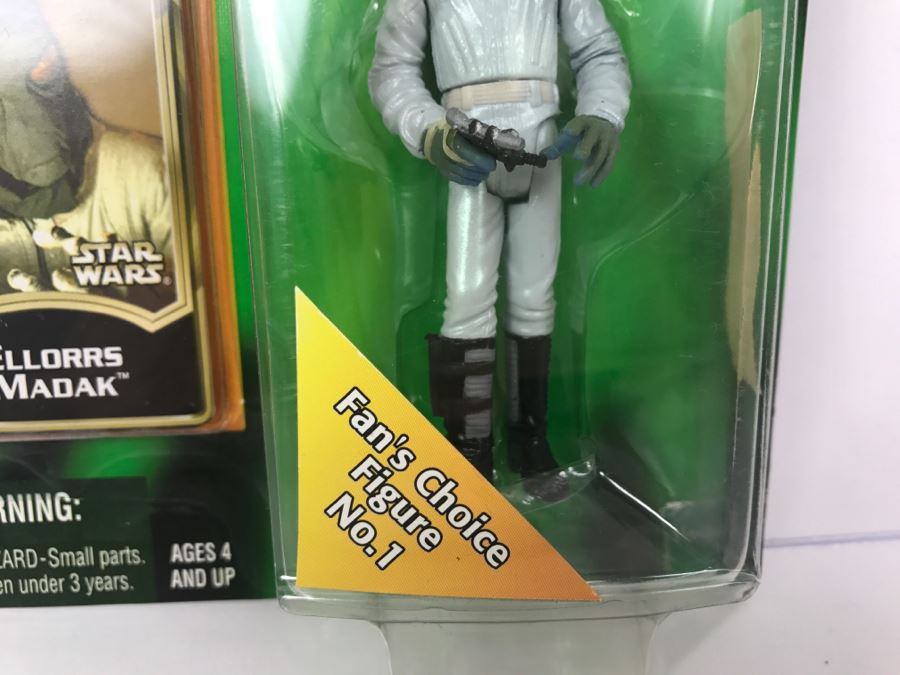 STAR WARS The Power Of The Jedi Collection 2 Ellorrs Madak Fan Choice No 1 Jedi Force File Hasbro 2000 84455 New On Card [Photo 5]