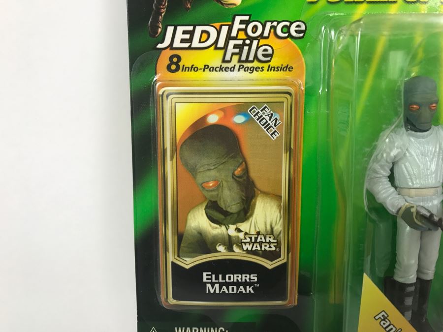 STAR WARS The Power Of The Jedi Collection 2 Ellorrs Madak Fan Choice No 1 Jedi Force File Hasbro 2000 84455 New On Card [Photo 6]