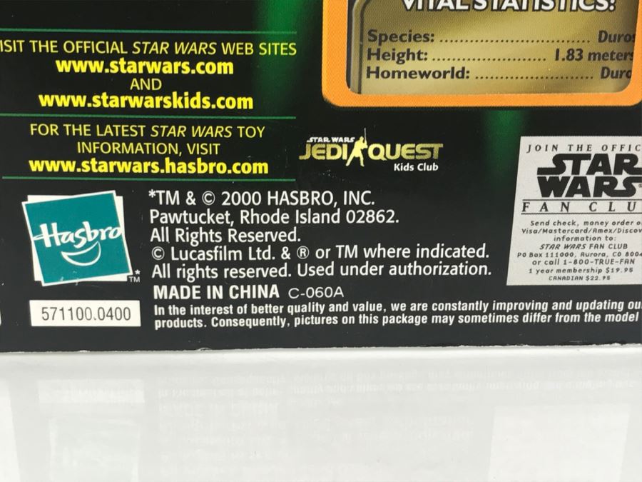 STAR WARS The Power Of The Jedi Collection 2 Ellorrs Madak Fan Choice No 1 Jedi Force File Hasbro 2000 84455 New On Card [Photo 12]