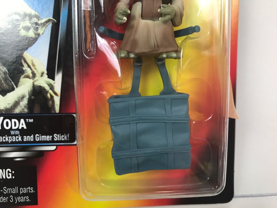 STAR WARS The Power Of The Force Yoda Jedi Trainer Backpack And Gimer Stick Kenner Tonka Hasbro 1995 69605/69672 New On Card [Photo 5]