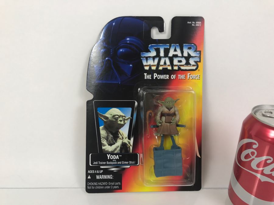 STAR WARS The Power Of The Force Yoda Jedi Trainer Backpack And Gimer Stick Kenner Tonka Hasbro 1995 69605/69672 New On Card [Photo 1]