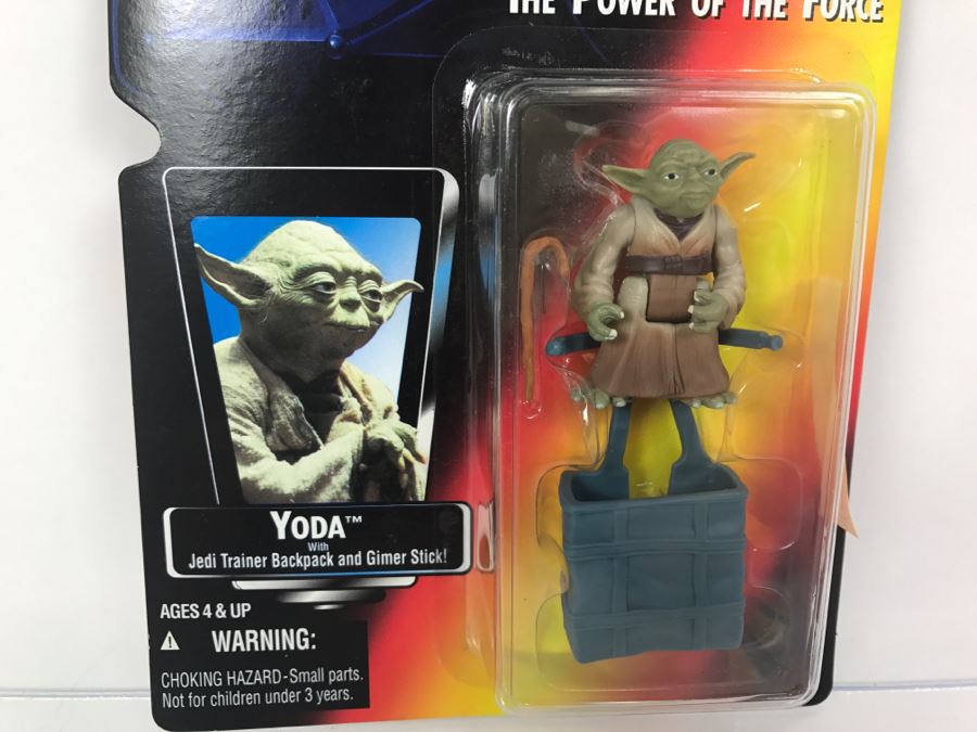 STAR WARS The Power Of The Force Yoda Jedi Trainer Backpack And Gimer Stick Kenner Tonka Hasbro 1995 69605/69672 New On Card [Photo 3]