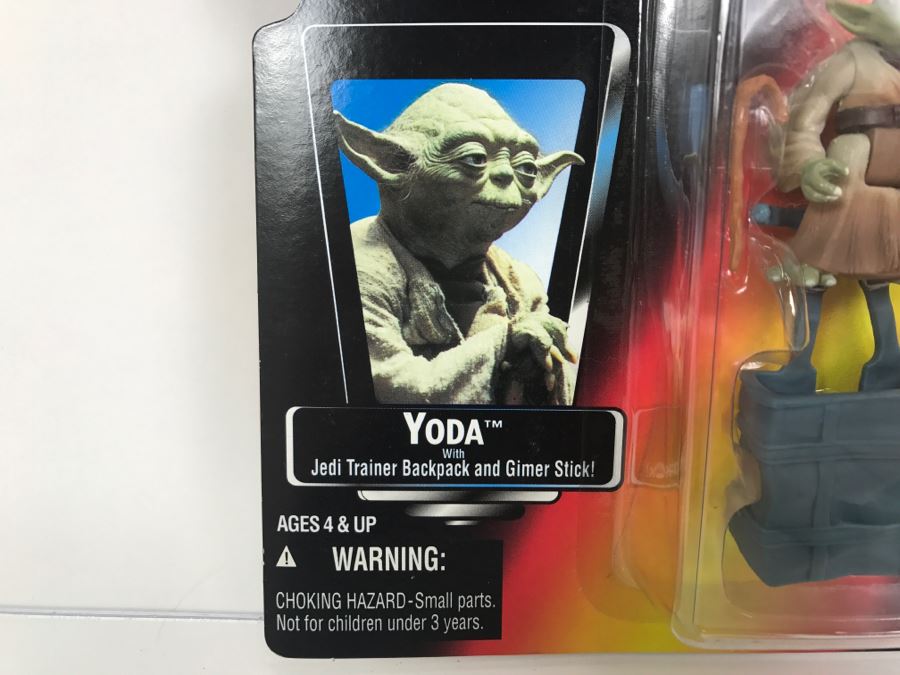 STAR WARS The Power Of The Force Yoda Jedi Trainer Backpack And Gimer Stick Kenner Tonka Hasbro 1995 69605/69672 New On Card [Photo 6]