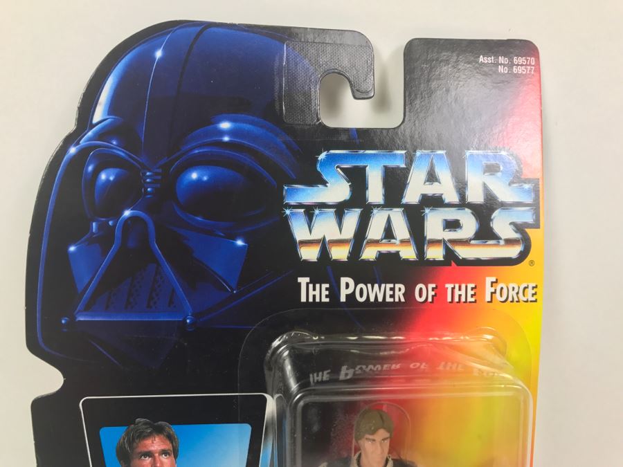 STAR WARS The Power Of The Force Han Solo With Heavy Assault Rifle and Blaster Kenner Tonka Hasbro 1995  69570/69577 New On Card [Photo 2]