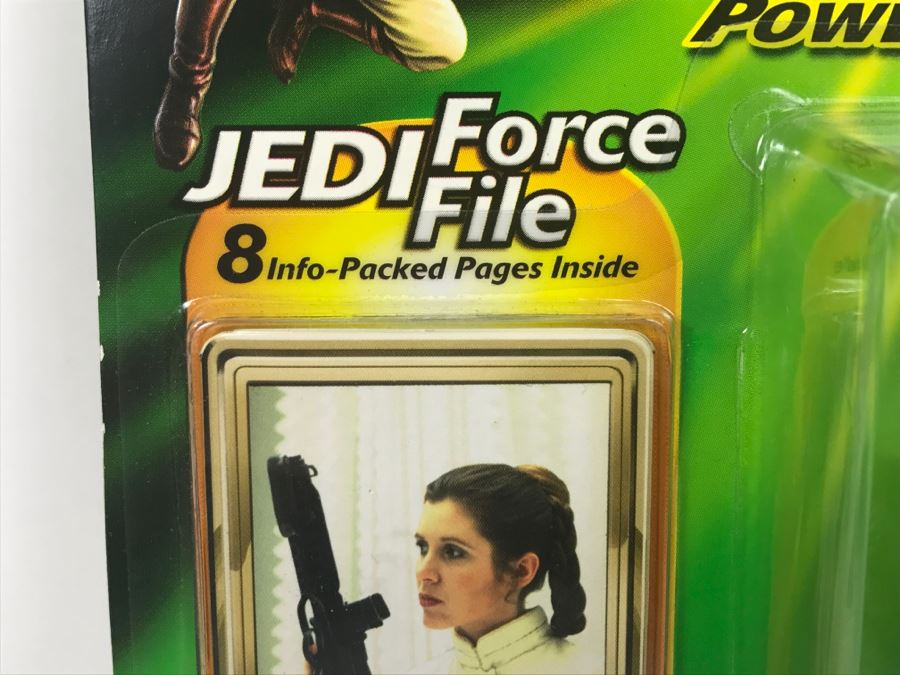 STAR WARS The Power Of The Jedi Collection 1 Leia Organa Bespin Escape Jedi Force File Hasbro 2000 84445 New On Card [Photo 7]