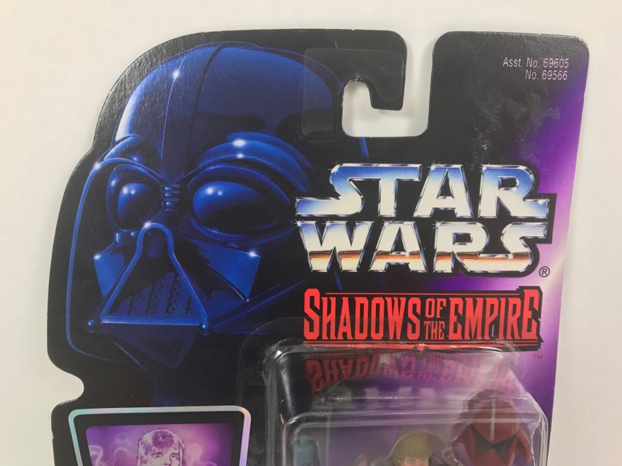 STAR WARS Shadows Of The Empire Luke Skywalker In Imperial Guard Disguise with Taser Staff Weapon Kenner Hasbro 1996 69605/69566 New On Card [Photo 2]