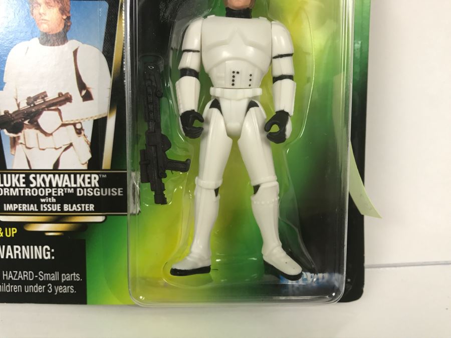 STAR WARS The Power Of The Force Luke Skywalker In Stormtrooper Disguise With Imperial Issue Blaster Collection 2 Kenner Hasbro 1996 69605/69604 New On Card [Photo 6]