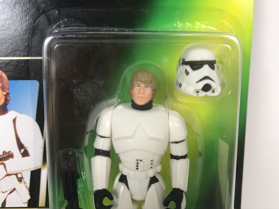STAR WARS The Power Of The Force Luke Skywalker In Stormtrooper Disguise With Imperial Issue Blaster Collection 2 Kenner Hasbro 1996 69605/69604 New On Card [Photo 5]