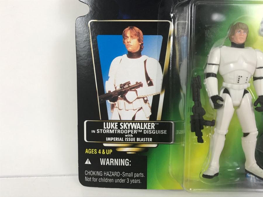 STAR WARS The Power Of The Force Luke Skywalker In Stormtrooper Disguise With Imperial Issue Blaster Collection 2 Kenner Hasbro 1996 69605/69604 New On Card [Photo 7]