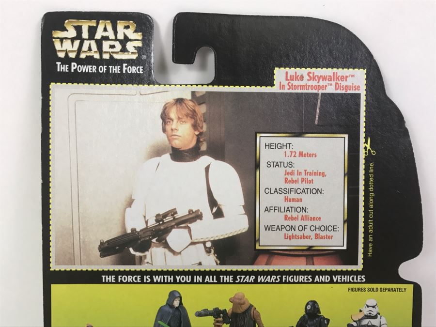 STAR WARS The Power Of The Force Luke Skywalker In Stormtrooper Disguise With Imperial Issue Blaster Collection 2 Kenner Hasbro 1996 69605/69604 New On Card [Photo 9]