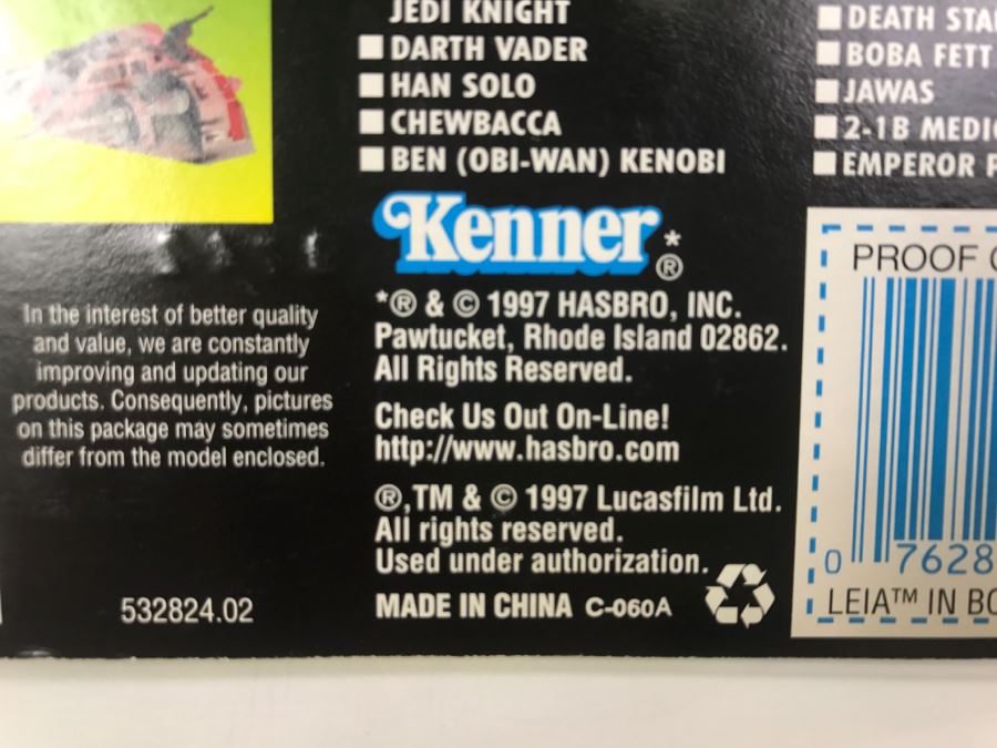 STAR WARS The Power Of The Force Leia In Boushh Disguise with Blaster Rifle and Bounty Hunter Helmet Collection 1 Kenner Hasbro 1997 69570/69818 New On Card [Photo 12]
