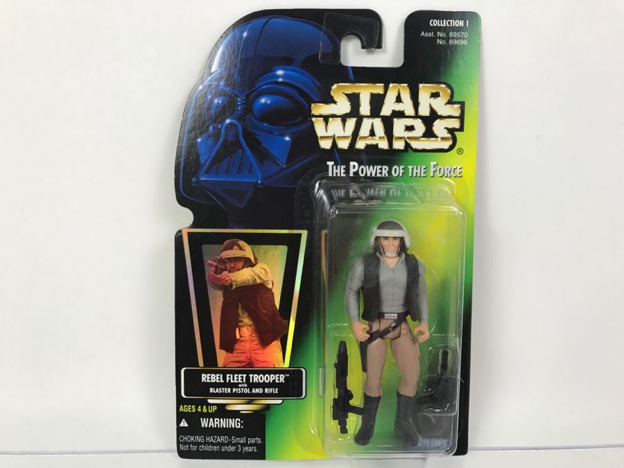 STAR WARS The Power Of The Force Rebel Fleet Trooper With Blaster Pistol And Rifle Collection 1 Kenner Hasbro 1996 69570/69696 New On Card